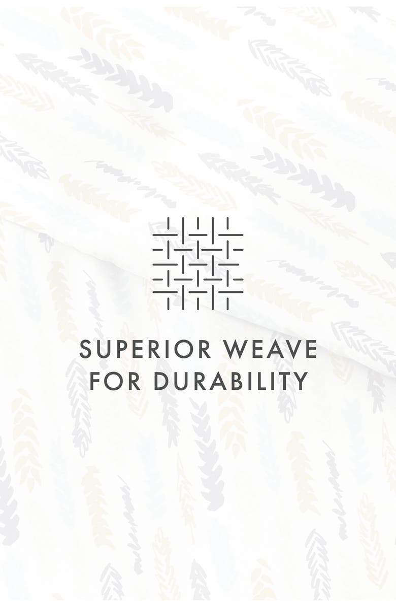 HOMESPUN HOME SPUN Premium Ultra Soft Feathers Pattern 3-Piece Duvet Cover Set, Alternate, color, Gray