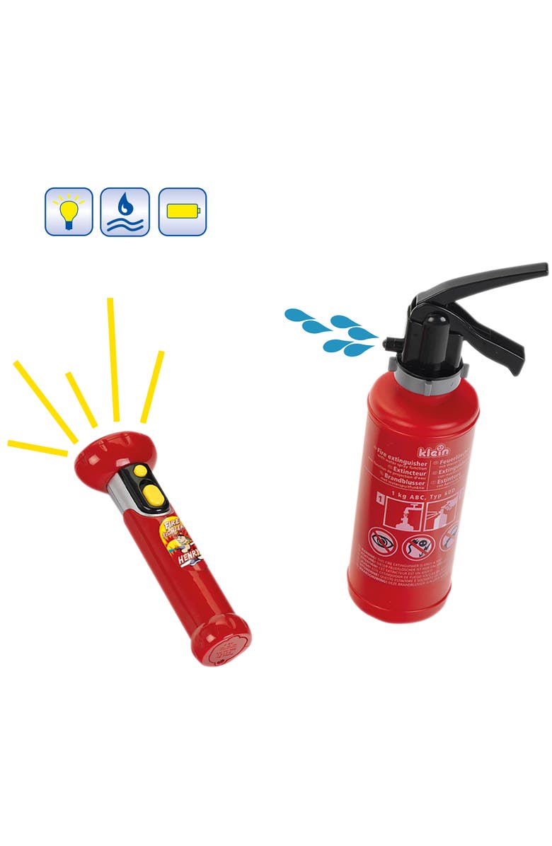 Theo Klein Firefighter Henry Kids Pretend Play Fireman Play Set, Alternate, color, Multicolored