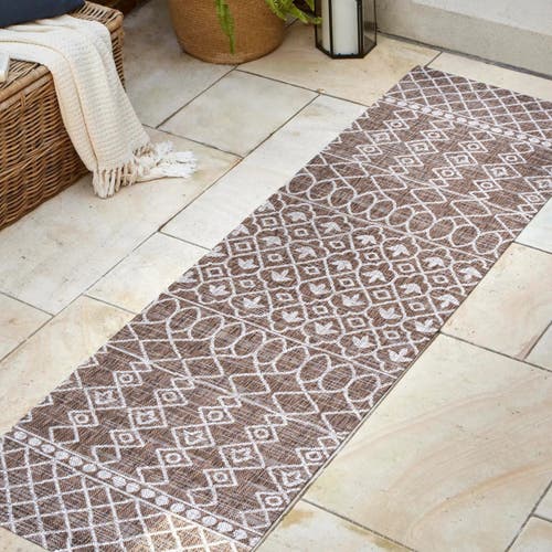 Jonathan Y Kafel Bohemian Indoor/outdoor Area Rug In Brown/beige