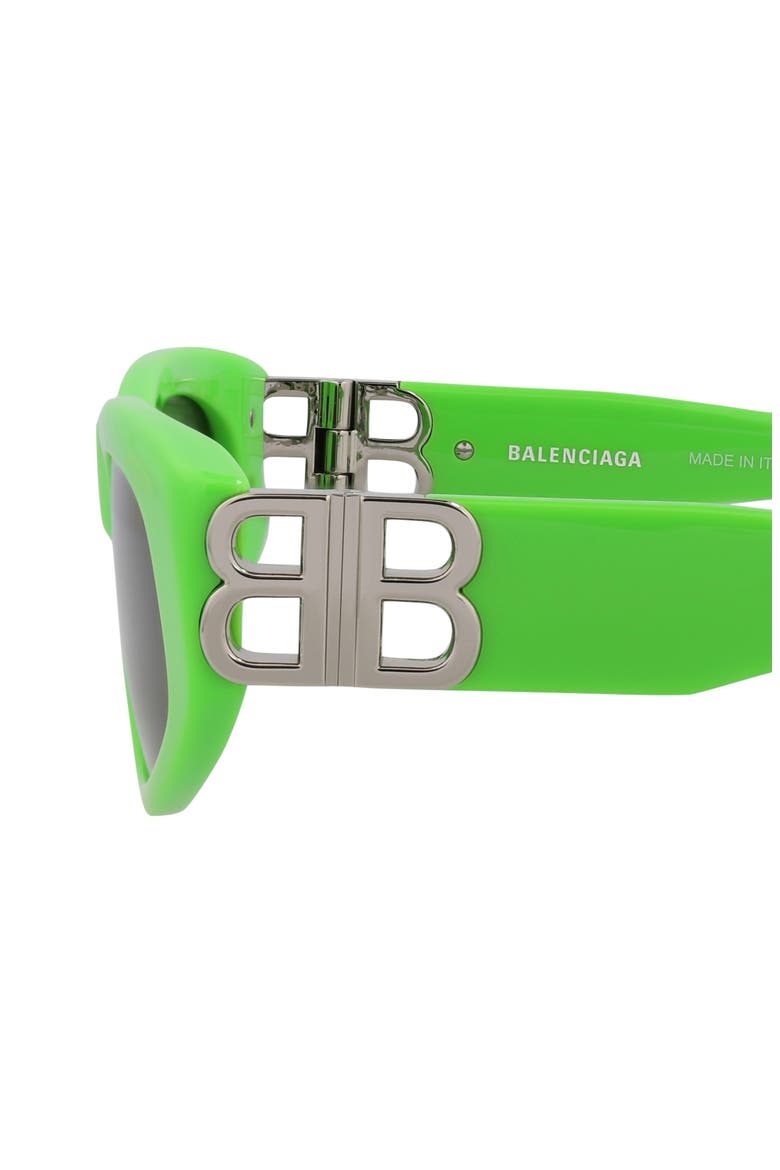 53mm Rectangle Sunglasses, Alternate, color, GREEN SILVER GREY