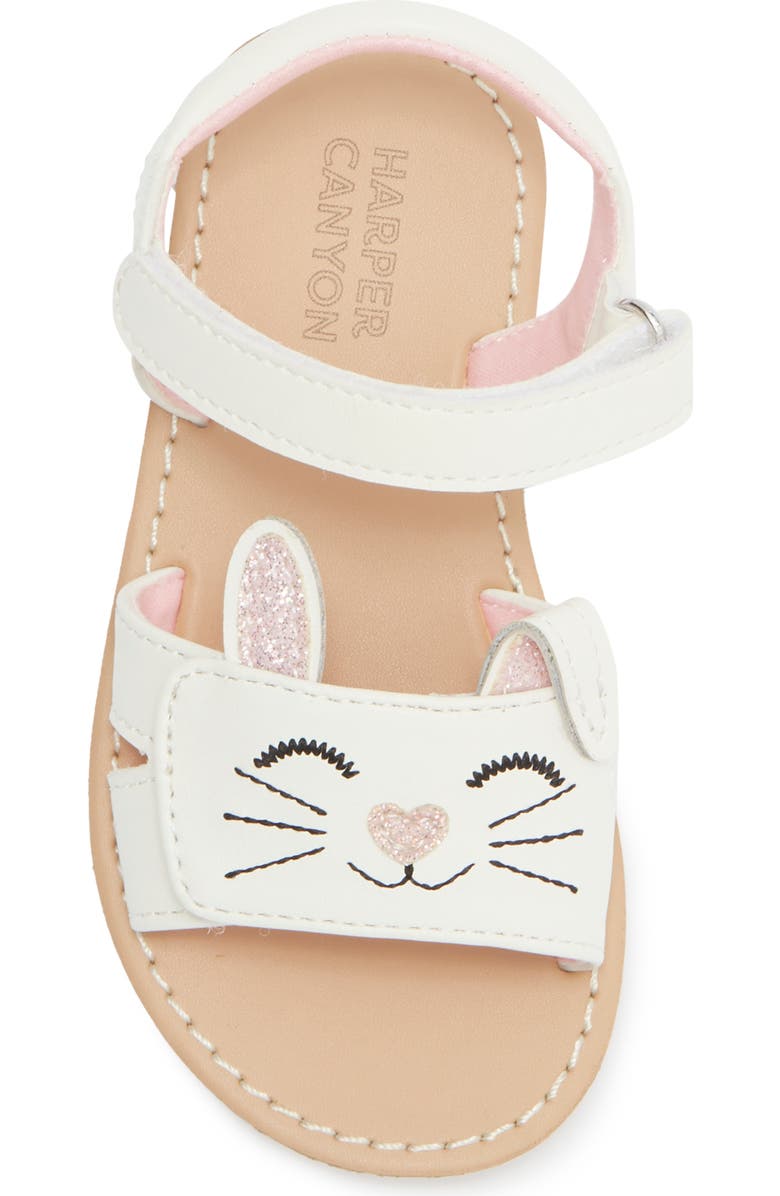 Harper Canyon Kids' Bunny Critter Sandal, Alternate, color, White