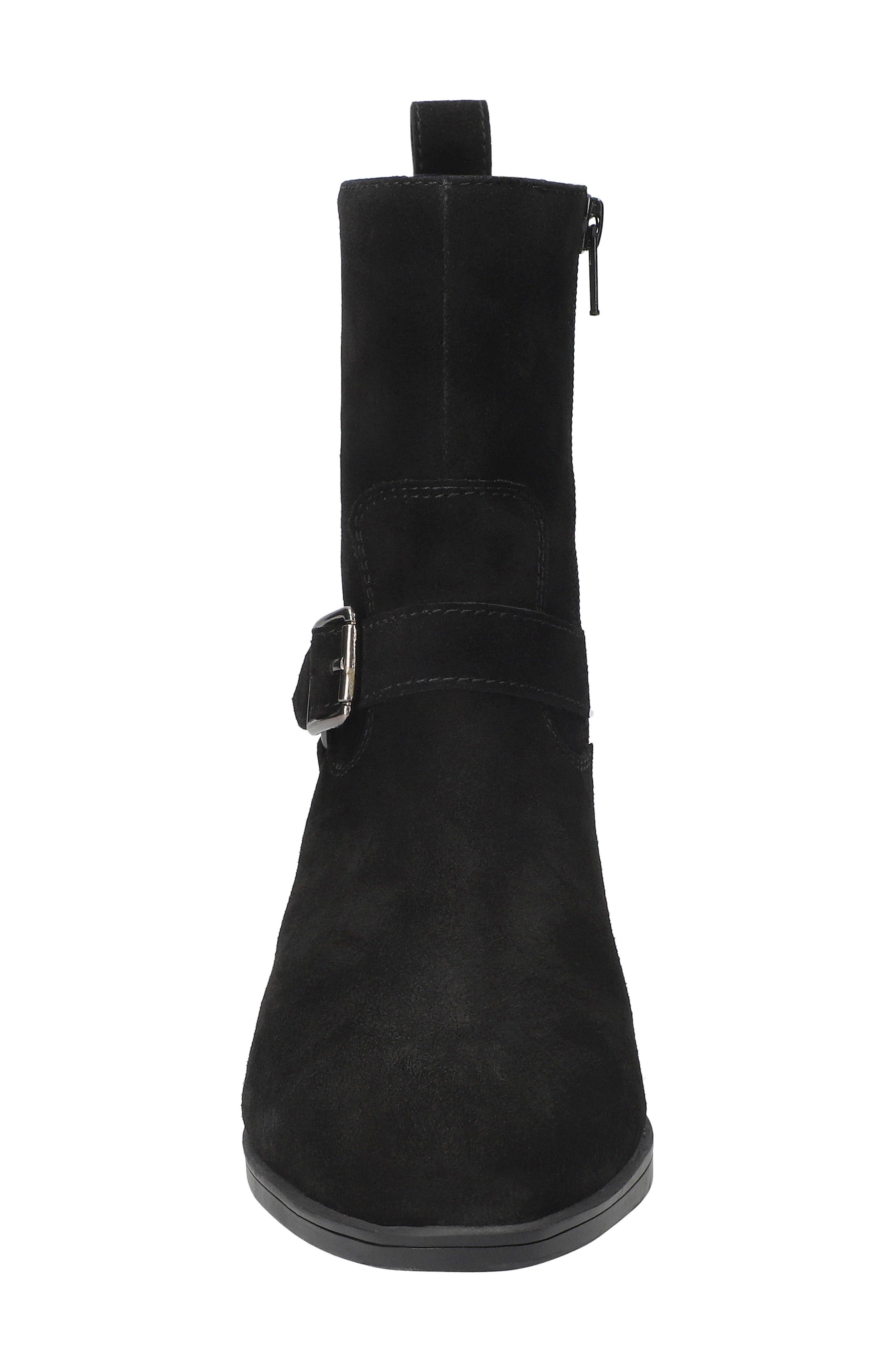 Pike Harness Bootie, Alternate, color, BLACK SUEDE LEATHER