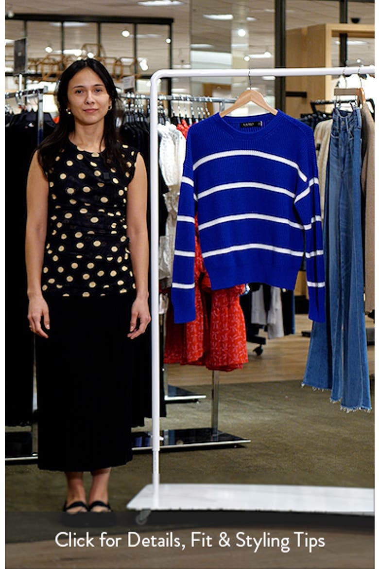 Stripe Linen Crewneck Sweater video