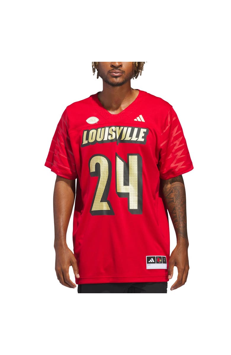 adidas Men's adidas #24 Red Louisville Cardinals Alternate Premier Strategy Jersey, Alternate, color, Red