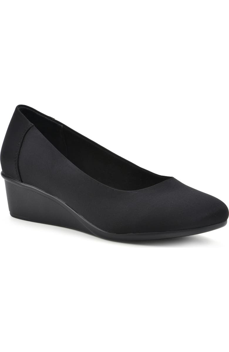 CLIFFS BY WHITE MOUNTAIN Boldness Wedge Pump, Main, color, Black/ Nylon
