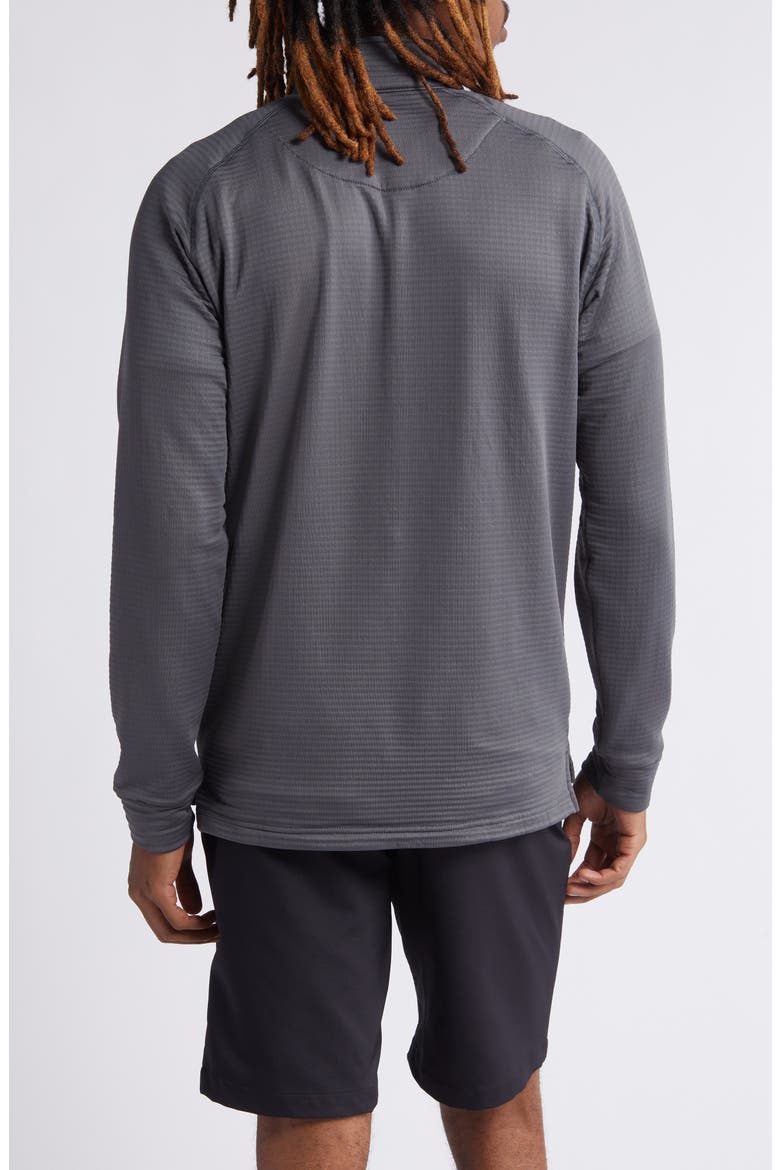 Lukas Quarter Zip Waffle Golf Pullover, Alternate, color, CHARCOAL