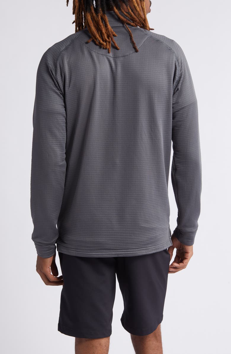 Swannies Lukas Quarter Zip Waffle Golf Pullover, Alternate, color, Charcoal