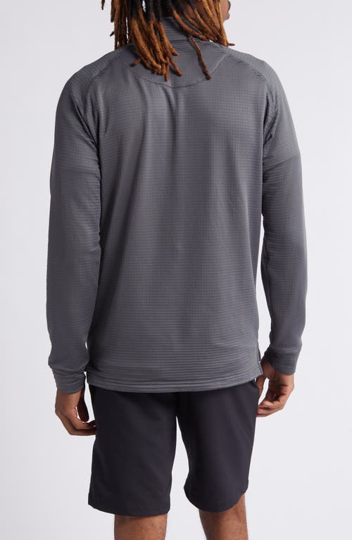 Swannies Lukas Quarter Zip Waffle Golf Pullover In Gray