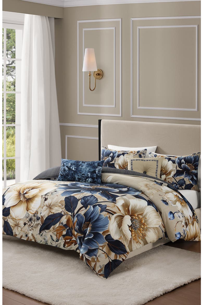 English Manor Reversible Comforter Set, Alternate, color, BLUE