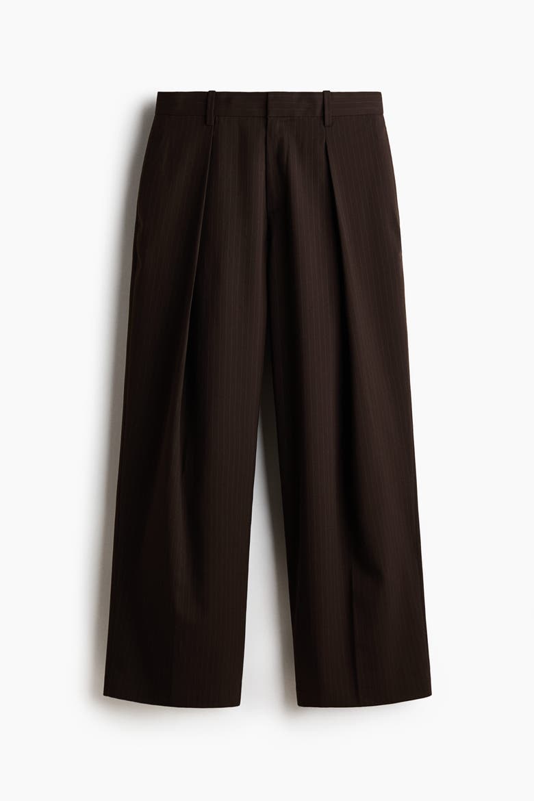 Loose-Fit Tailored Pants, Alternate, color, Dark brown