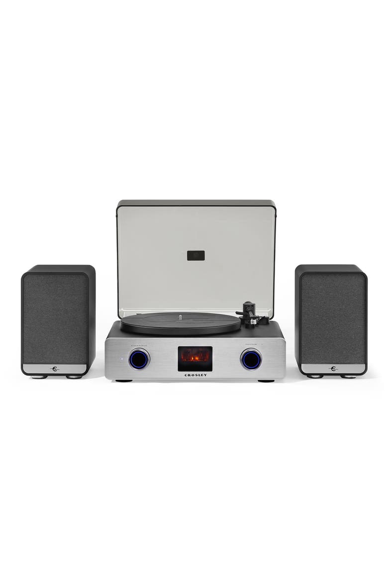 C92 Record Player with Speakers, Main, color, BLACK