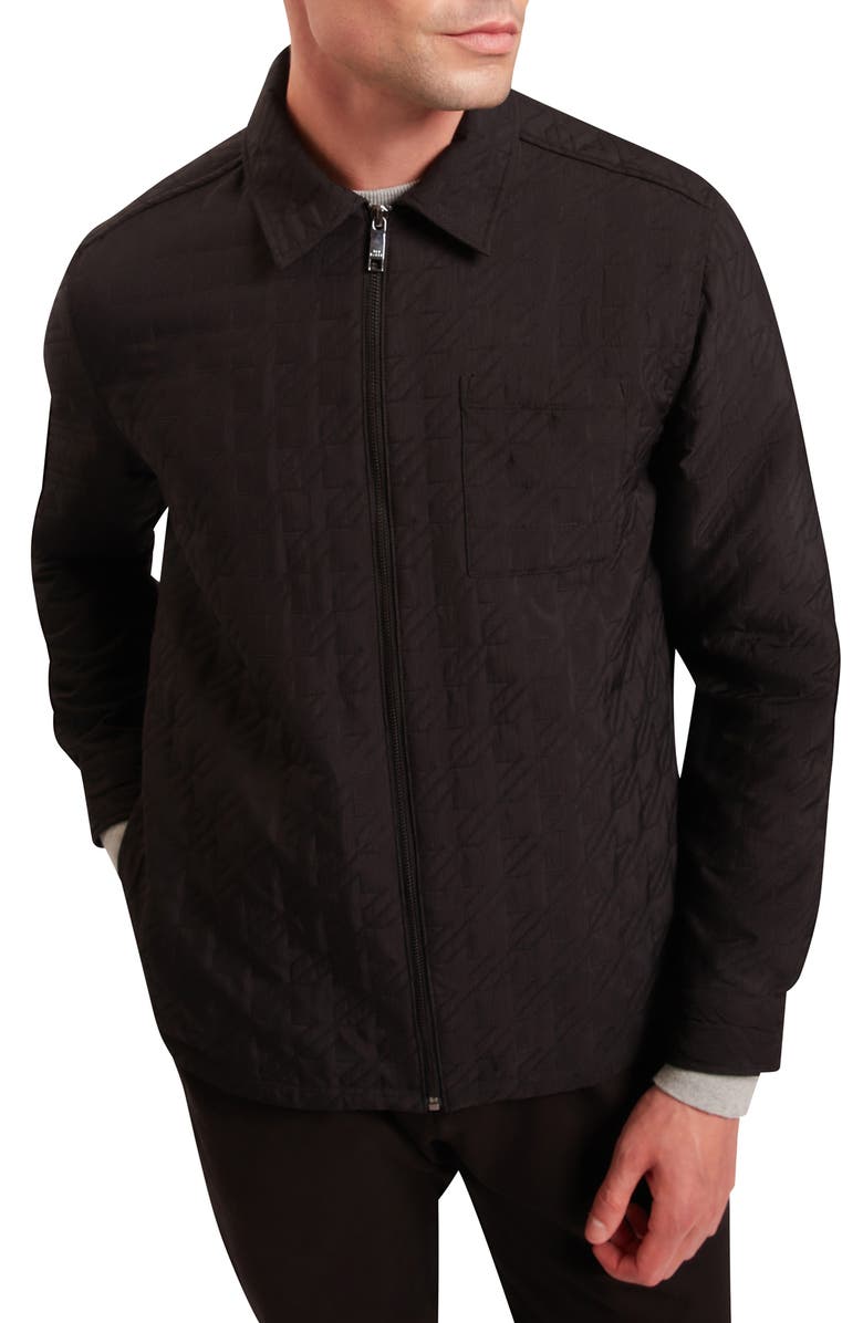 Ted Baker Thova Quilted Shirt Jacket, Main, color, Black