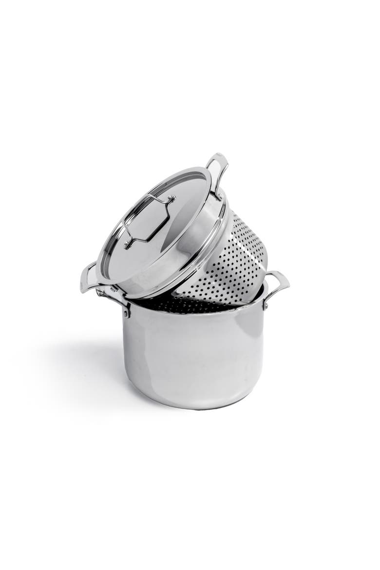 Professional Straight 3-Piece Stainless Steel Cookware Set, Alternate, color, SILVER