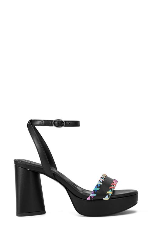 Karl Lagerfeld Paris Haden Ankle Strap Platform Sandal In Black