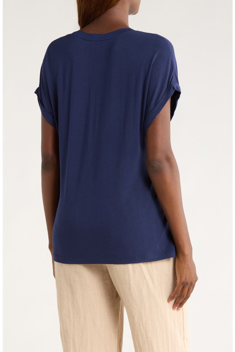 Kauai Split Neck Top, Alternate, color, COASTLINE