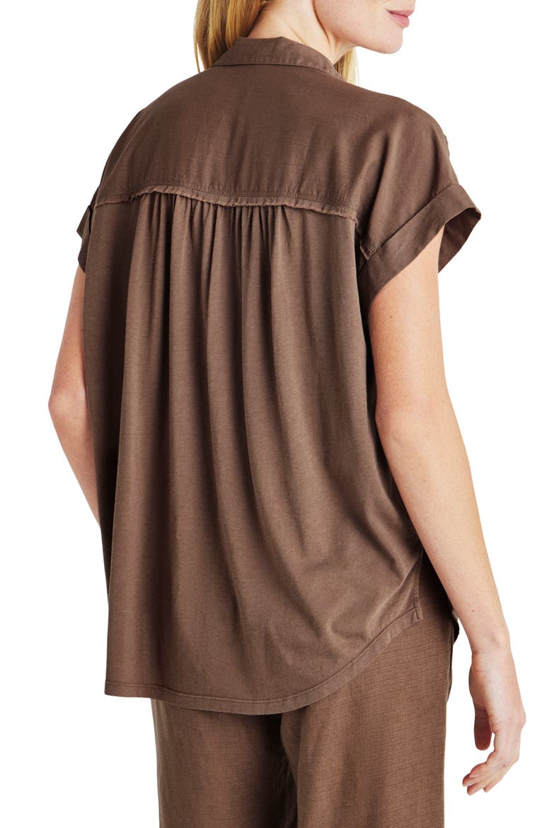 Paige Button-Up Shirt, Alternate, color, ESPRESSO