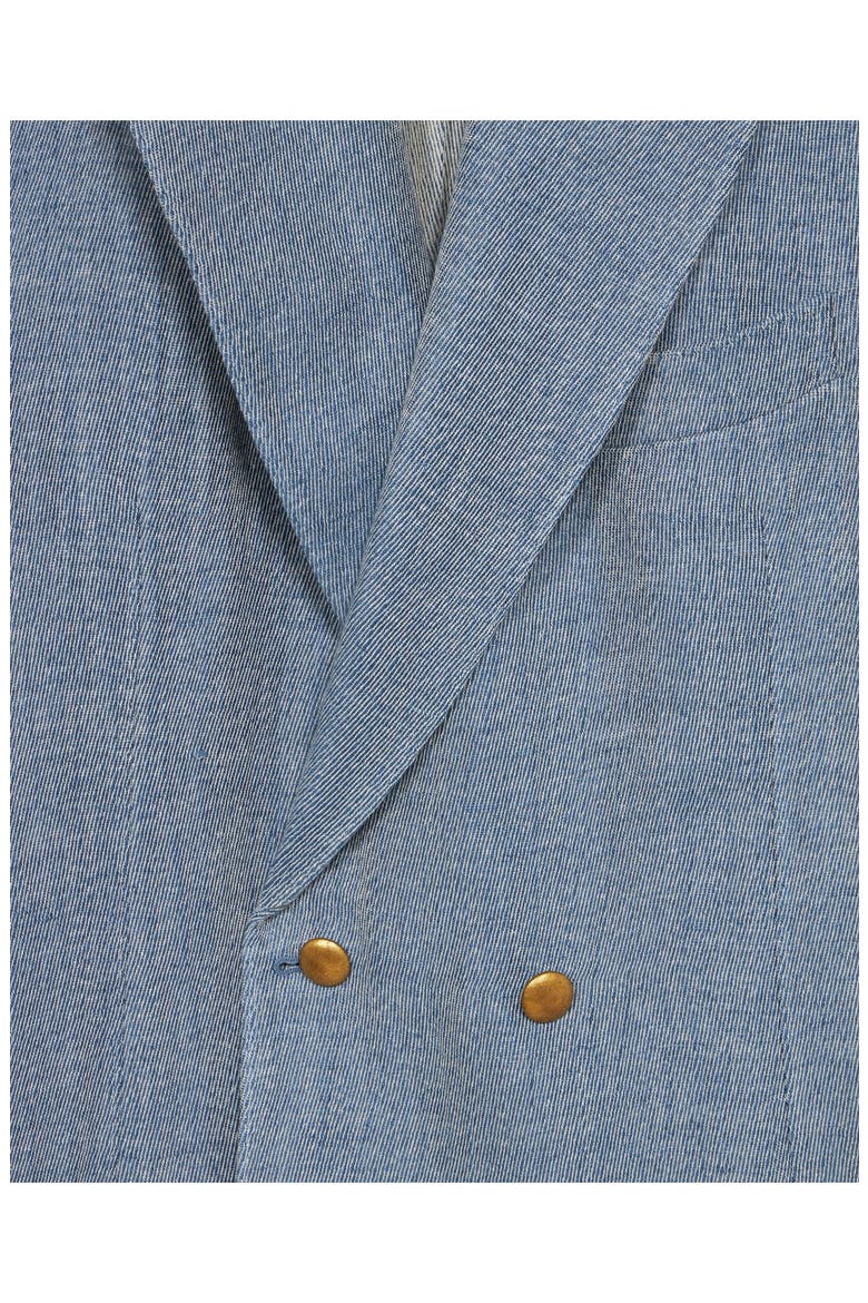 David Double-Breasted Linen Blend Jacket, Alternate, color, SKY