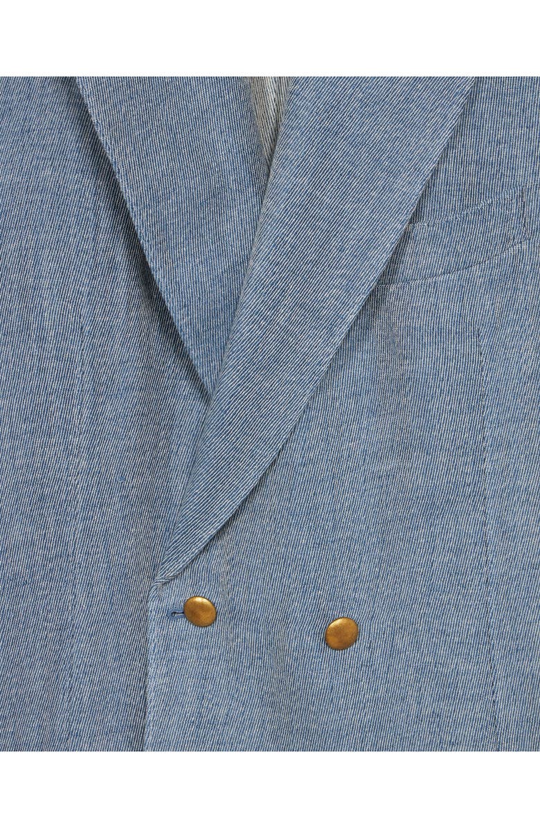 Fortela David Double-Breasted Linen Blend Jacket, Alternate, color, Sky