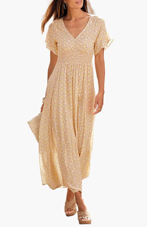 Women's Floral V-Neck Dress