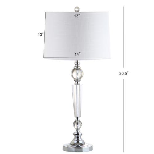 Jonathan Y Emma 29.5" Crystal Led Table Lamp, Clear In Clear