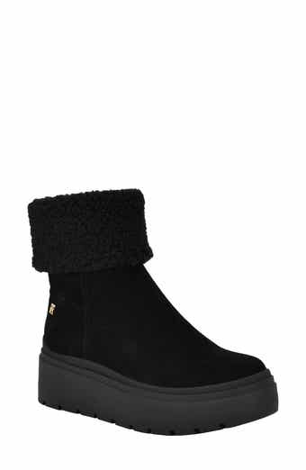 Tommy Hilfiger Peleiz Faux Shearling Cuff Platform Bootie