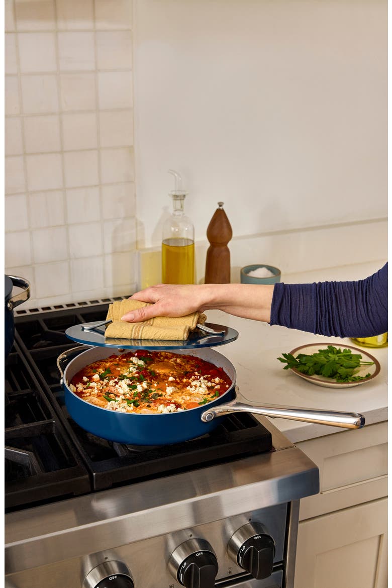 3-Quart Ceramic Nonstick Saute Pan & Lid, Alternate, color, MARIGOLD
