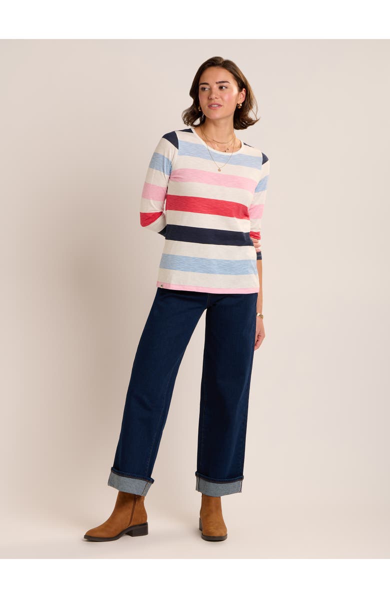 Brakeburn Coast Striped 3/4 Sleeve T-Shirt, Alternate, color, Multi