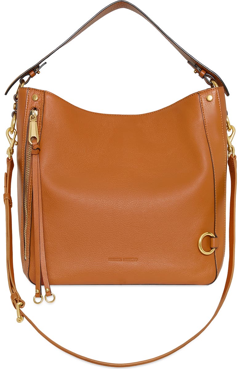 Rebecca Minkoff Mab Leather Hobo Bag, Alternate, color, Caramello
