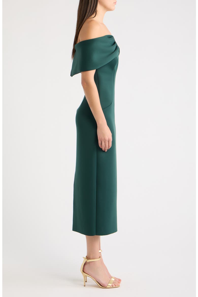Off the Shoulder Cocktail Dress, Alternate, color, HUNTER