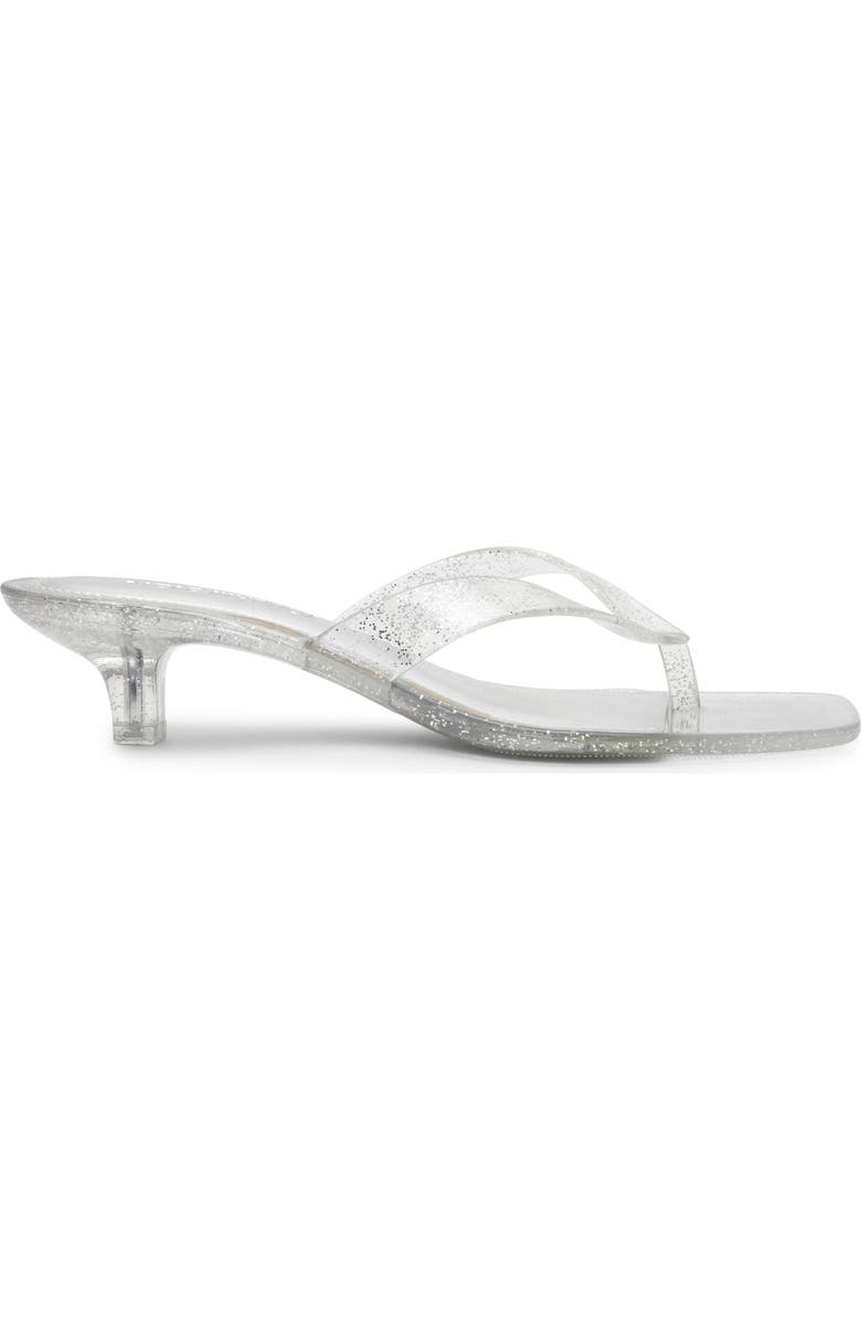 Steve Madden Tracie Kitten Heel Flip Flop, Alternate, color, Silver Glitter