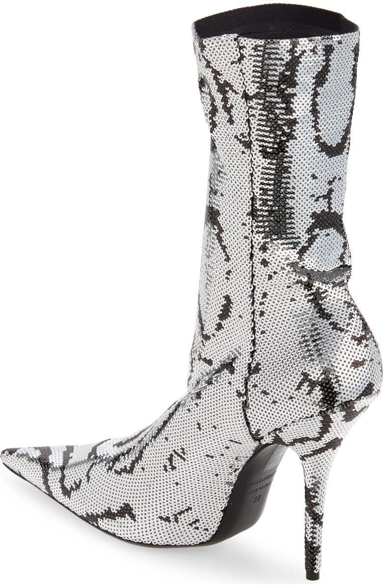 Balenciaga Knife Sequin Bootie, Alternate, color,