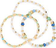 NORDSTROM RACK Set of 3 Stretchy Beaded Bracelets