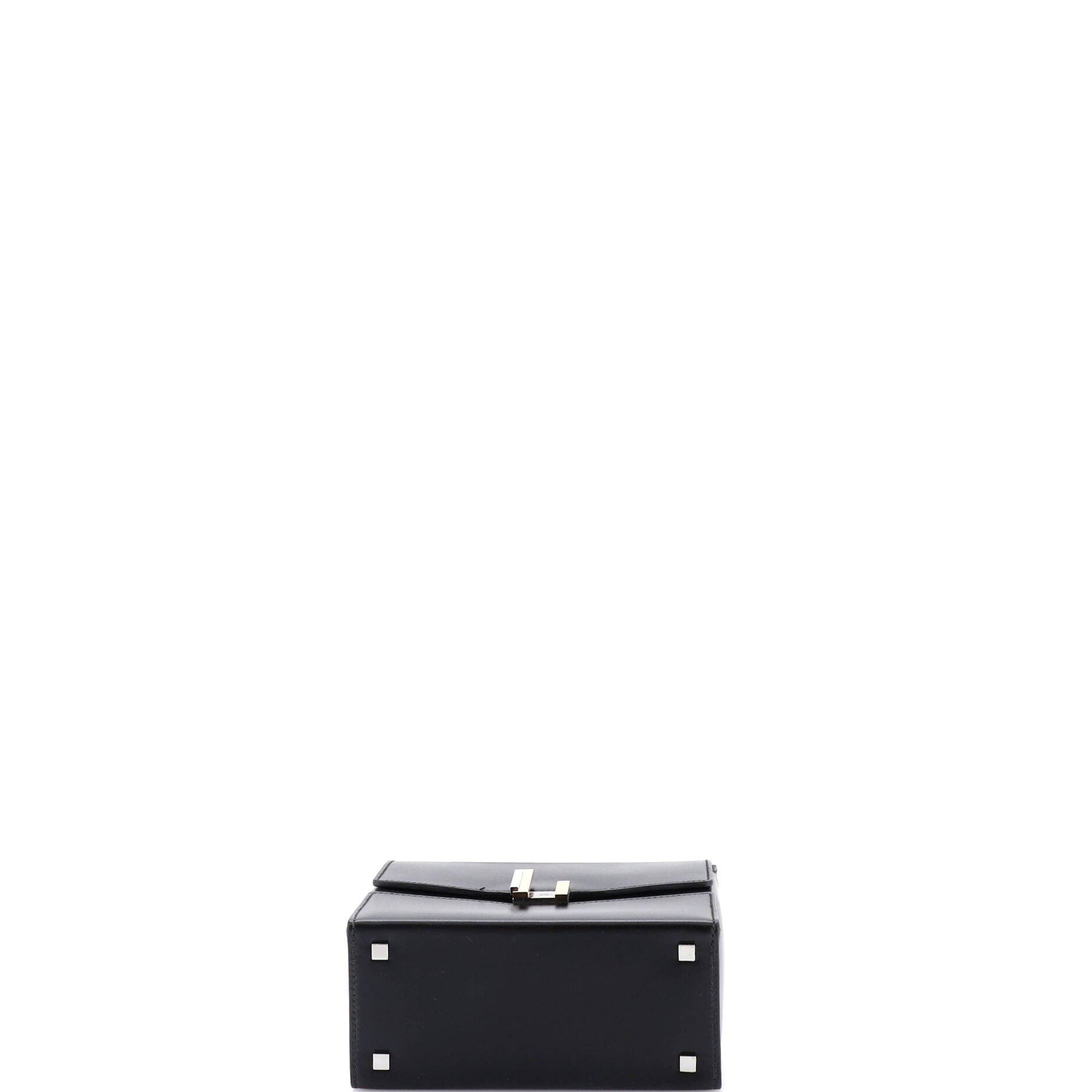 Pre-Owned Hermes Cinhetic Top Handle Bag Villandry Calfskin, Alternate, color, Noir