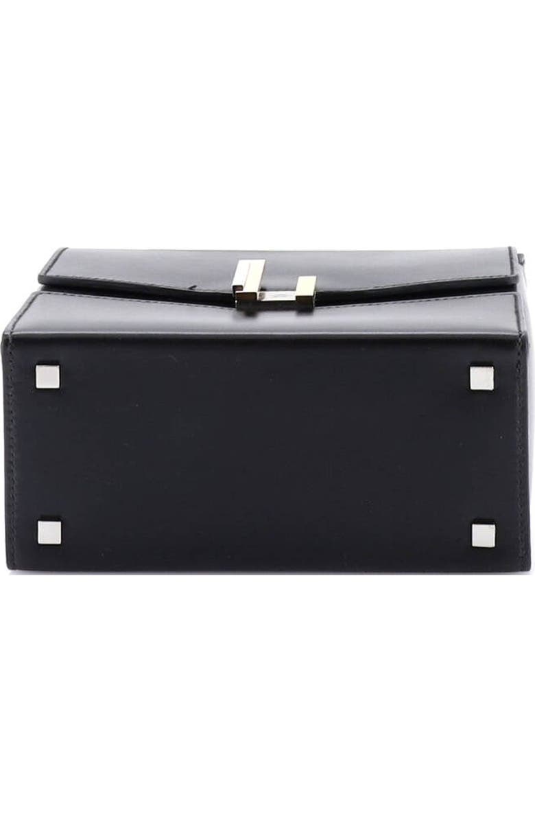 Pre-Owned Hermes Cinhetic Top Handle Bag Villandry Calfskin, Alternate, color, Noir