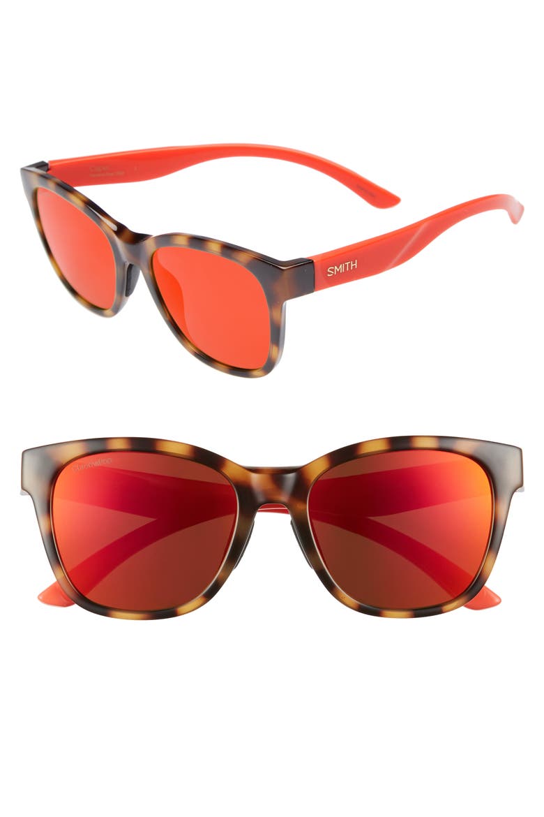 Caper 53mm ChromaPop™ Square Sunglasses, Main, color, HAVANA RISE