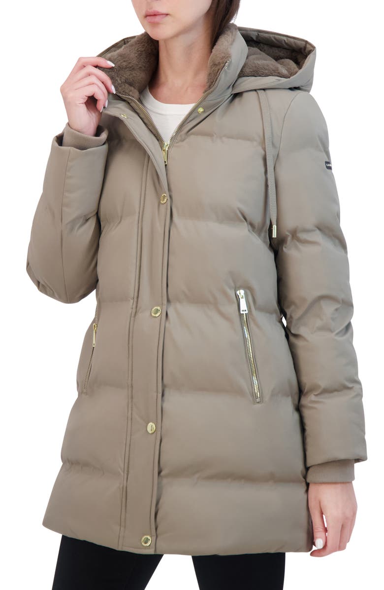 Laundry by Shelli Segal Non Quilted Jacket, Alternate, color, Mink