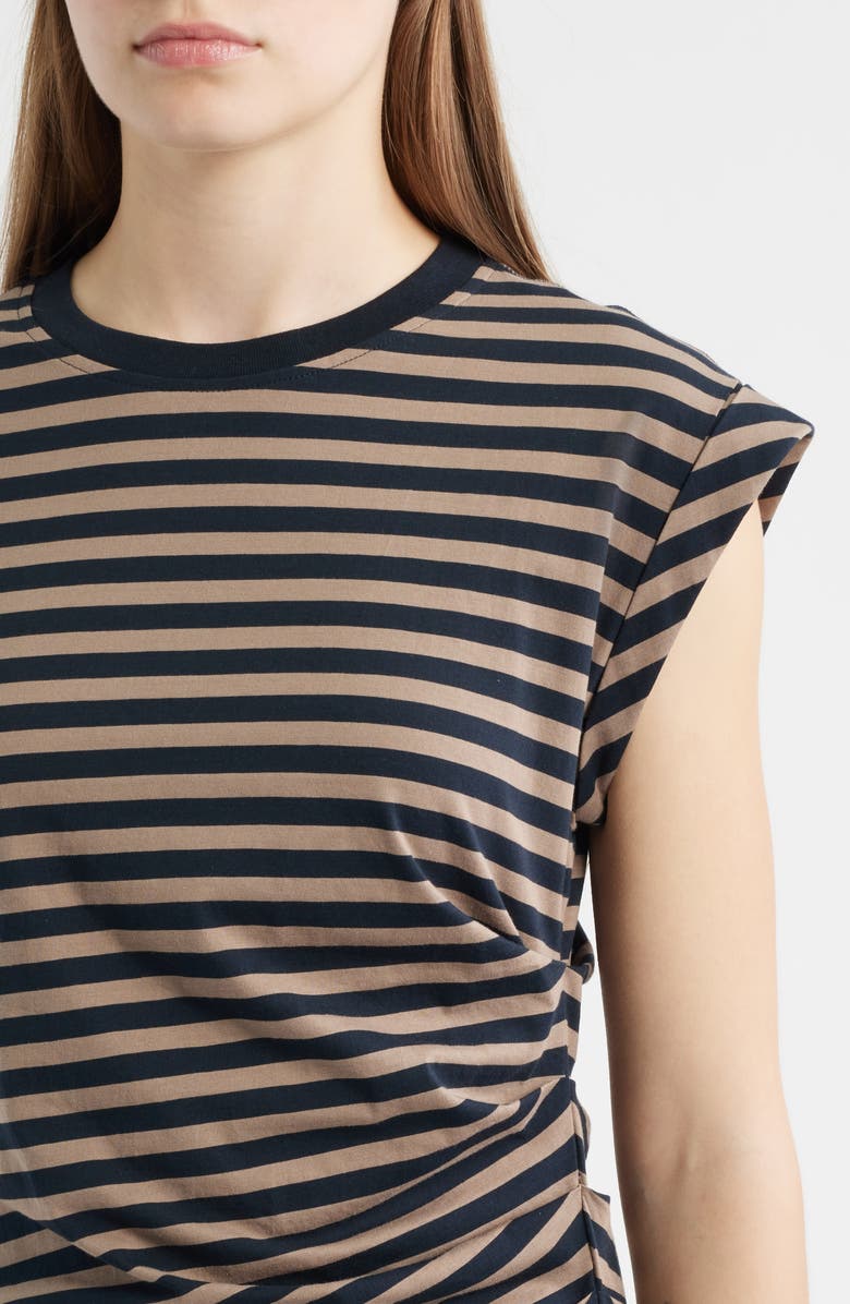 BOSS Epka Stripe Cotton Muscle T-Shirt, Alternate, color, Sky Captain Pumice Stripe