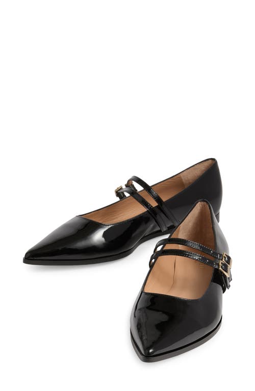 Lk Bennett Lulu Strappy Pointed Toe Flat In Black