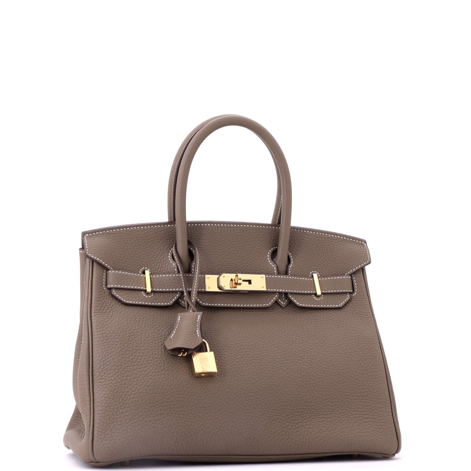 Pre-Owned Hermes Birkin Handbag Grey Togo with Gold Hardware 30, Alternate, color, Etoupe