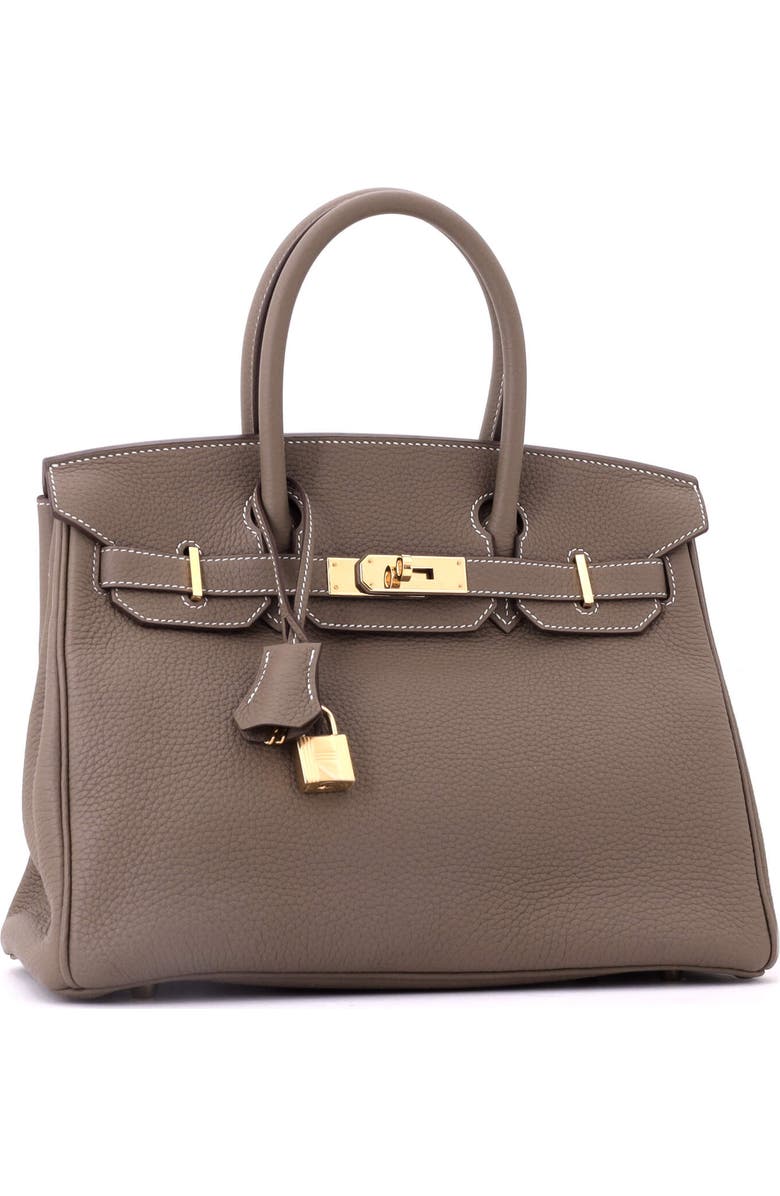 Pre-Owned Hermes Birkin Handbag Grey Togo with Gold Hardware 30, Alternate, color, Etoupe