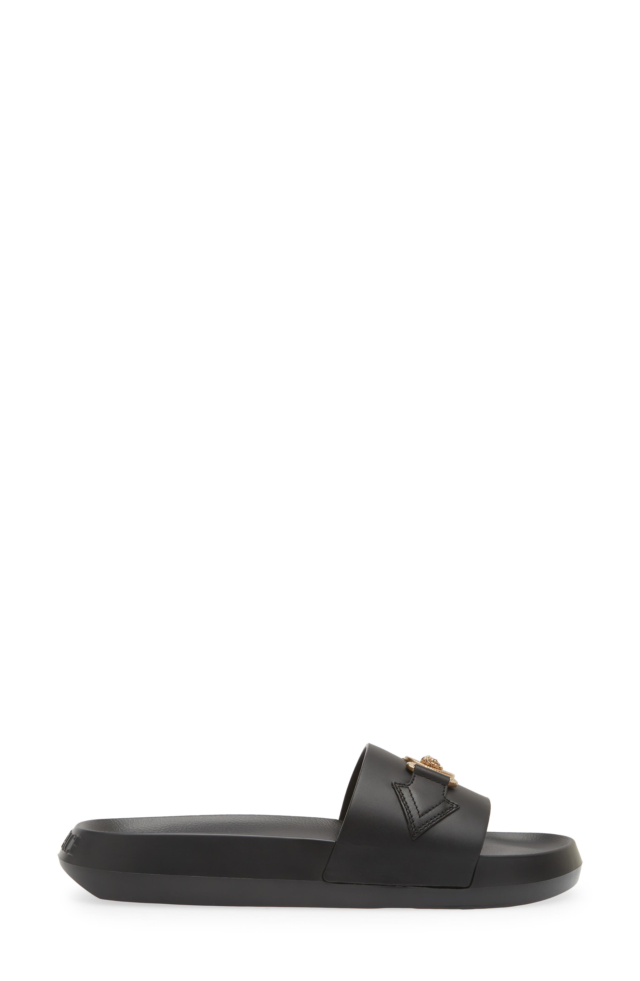 Versace Biggie Medusa Slide Sandal, Alternate, color, 