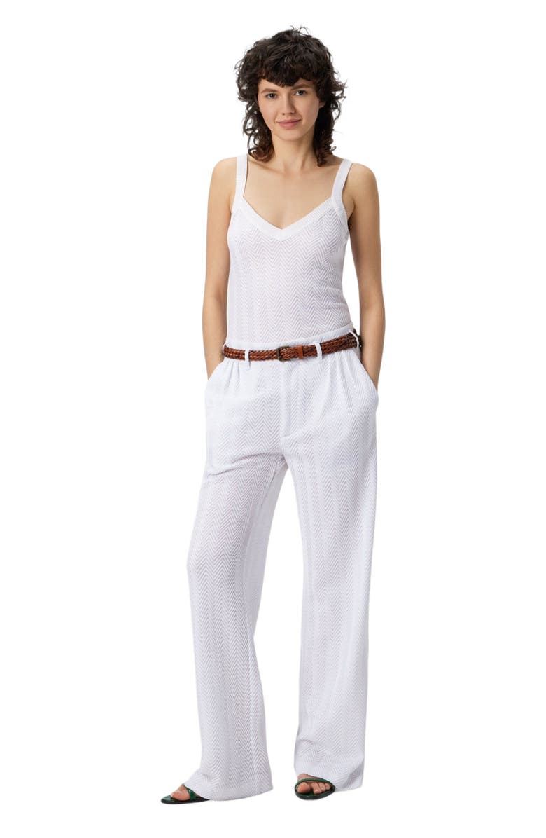 Missoni Tailored Pants With Zigzag Pattern, Main, color, White