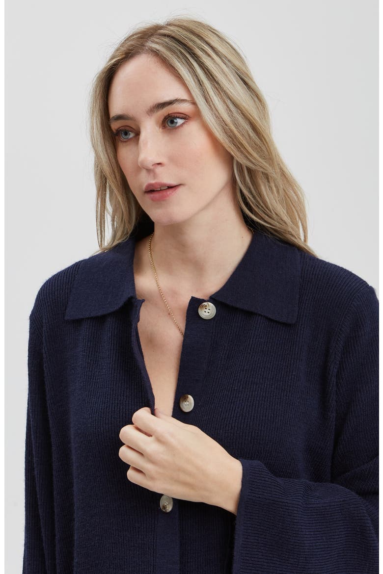 Thomasine Sweater Cardigan, Alternate, color, NAVY