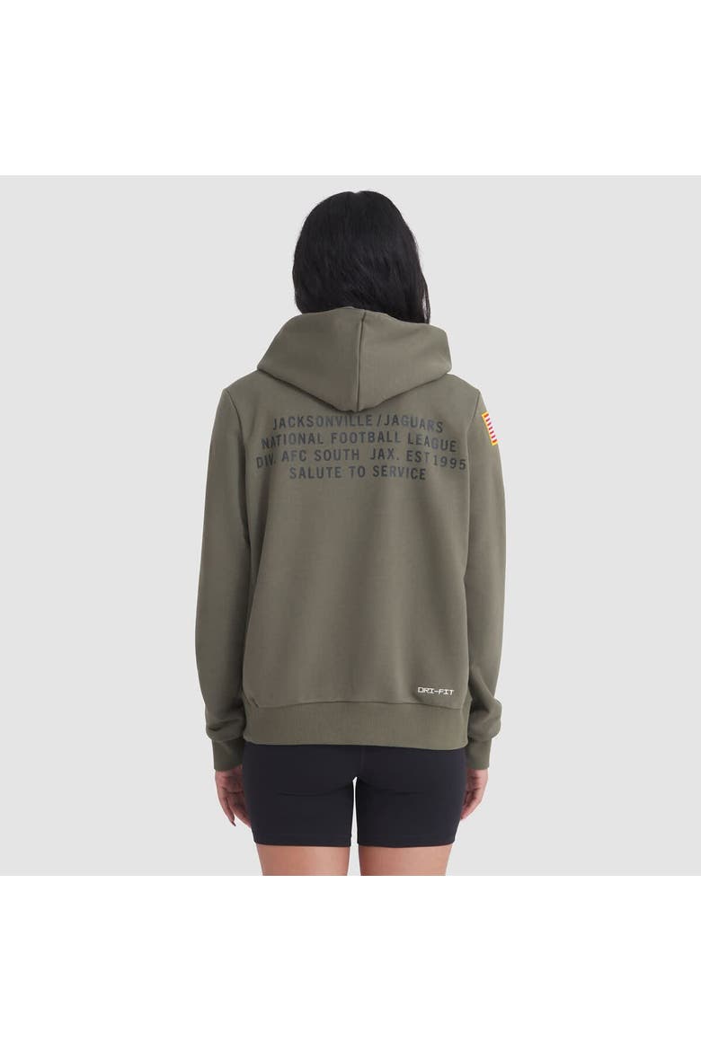 Women's Nike Olive Jacksonville Jaguars 2025 Salute to Service Sideline Standard Issue Dri-FIT Hoodie, Alternate, color, Olive