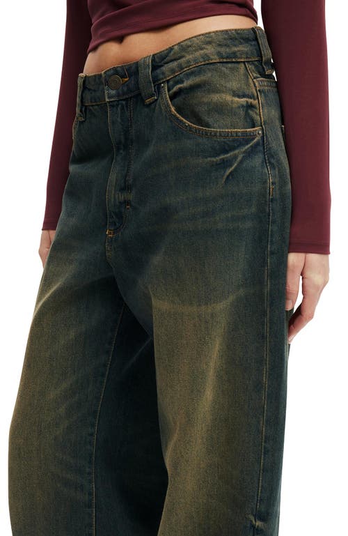 Cotton On Low Super Baggy Jean In Green