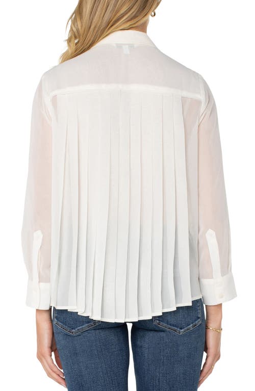 Liverpool Los Angeles Chiffon Button-up Shirt In Ivory
