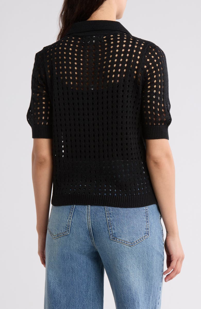 BY DESIGN Zena Short Sleeve Button-Up Cardigan, Alternate, color, 