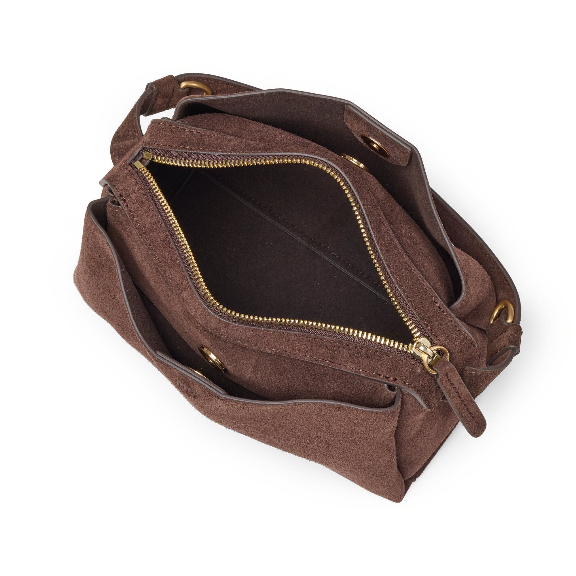 July Juliette Suede Crossbody, Alternate, color, Espresso