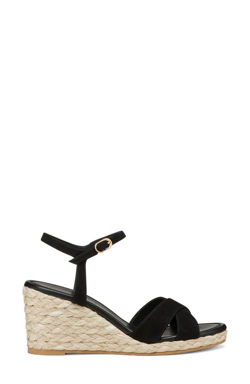 Stuart Weitzman Dayna Wedge Sandal In Black/natural