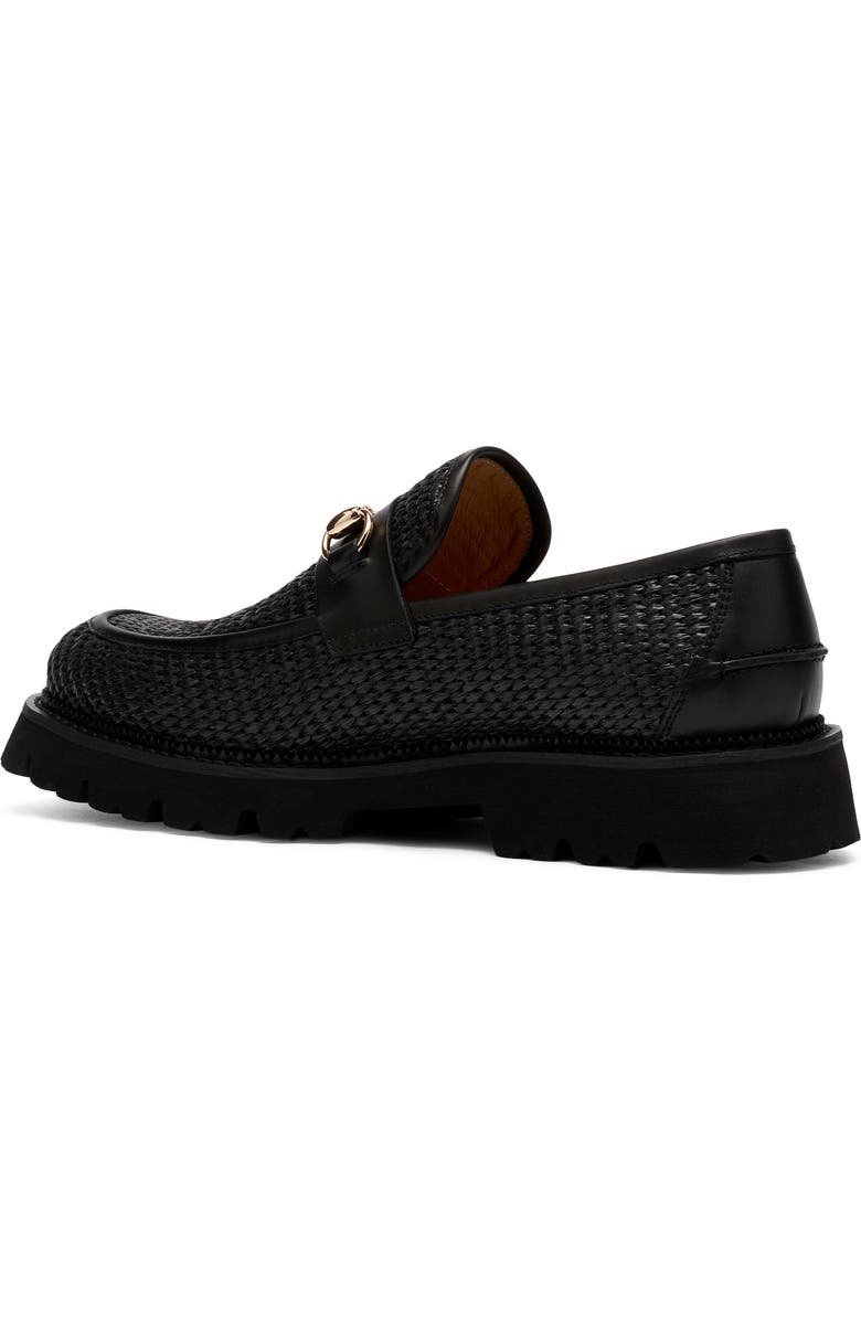 MARC NOLAN Blake Bit Loafer, Alternate, color, Black Raffia
